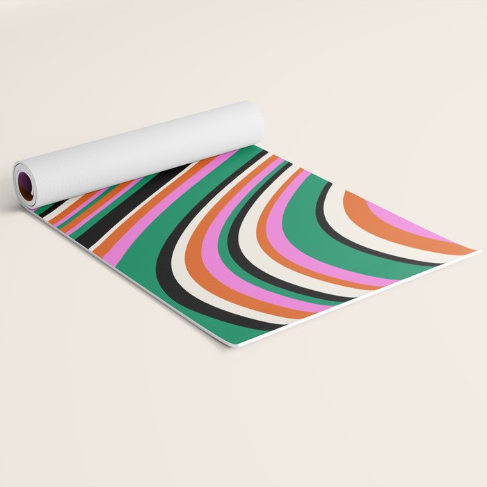 Wavy Stripes XIV - Bold Retro Yoga Mat Gallery Image 2