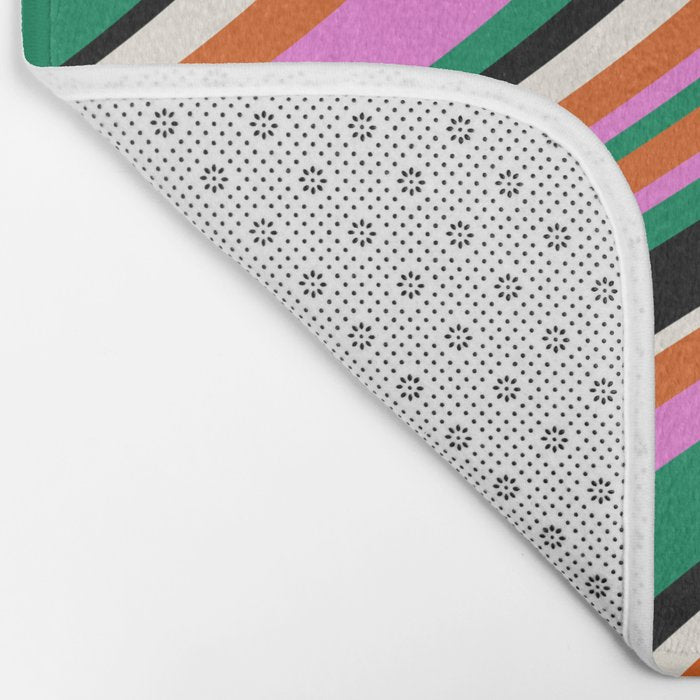 Wavy Stripes XIV - Bold Retro Bath Mat Gallery Image 2