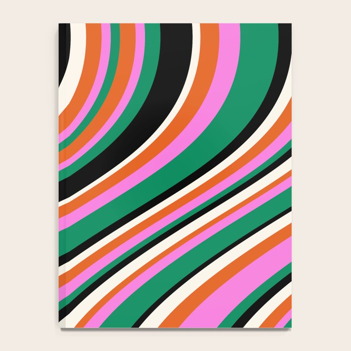 Wavy Stripes XIV - Bold Retro Notebook Gallery Image 4