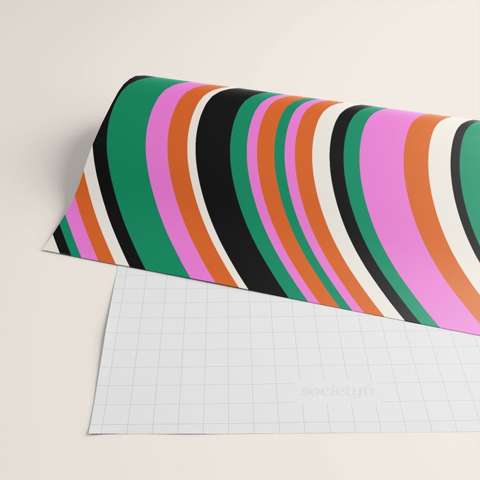 Wavy Stripes XIV - Bold Retro Wrapping Paper Gallery Image 2
