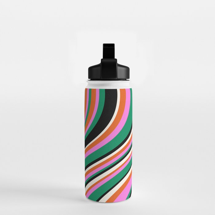 Wavy Stripes XIV - Bold Retro Water Bottle Gallery Image 2