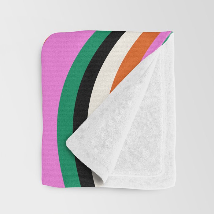 Wavy Stripes XIV - Bold Retro Throw Blanket Gallery Image 3