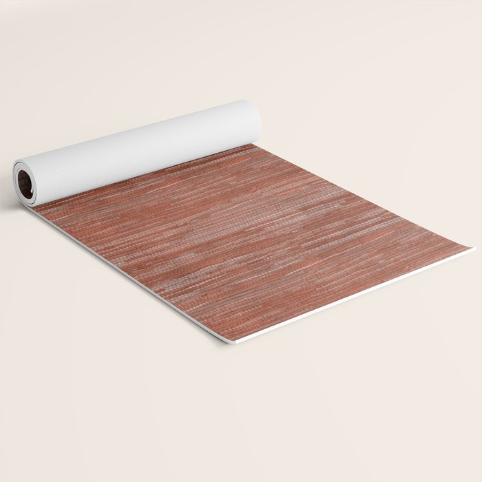 Old Market Textile in Faded Terracotta Yoga Mat Gallery Image 2