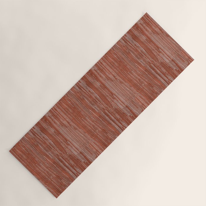 Old Market Textile in Faded Terracotta Yoga Mat Gallery Image 1
