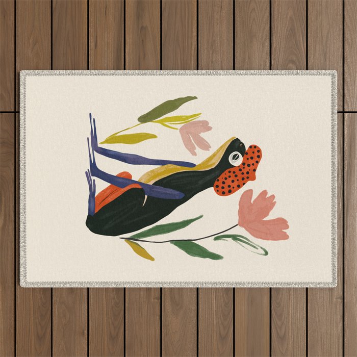 Parisian Frog Outdoor Rug Gallery Image 1