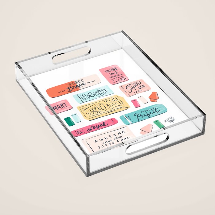 Positive Affirmation Erasers  Acrylic Tray Gallery Image 1