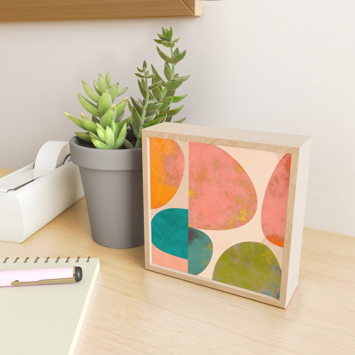 abstract painterly mid century shapes Mini Art Print Gallery Image 2