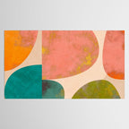 abstract painterly mid century shapes Tablecloth Gallery Image 2