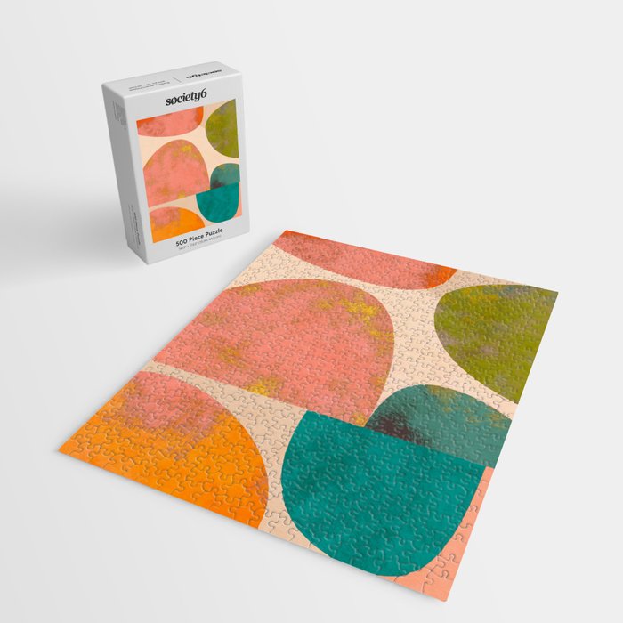 abstract painterly mid century shapes Jigsaw Puzzle Gallery Image 2