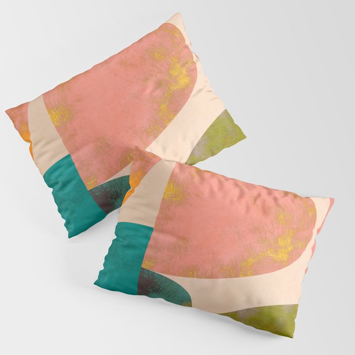 abstract painterly mid century shapes Pillow Sham Gallery Image 1