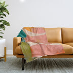abstract painterly mid century shapes Throw Blanket Gallery Image 1