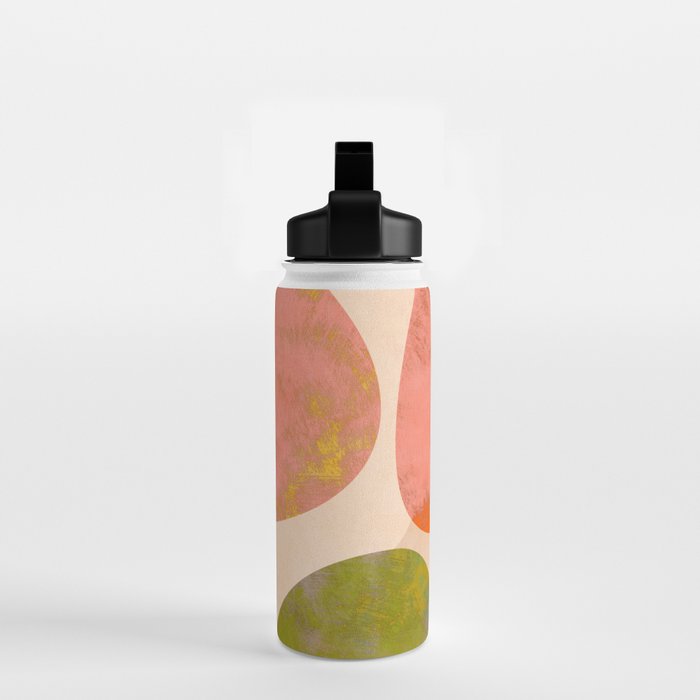 abstract painterly mid century shapes Water Bottle Gallery Image 2