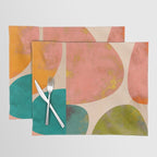 abstract painterly mid century shapes Placemat Gallery Image 1