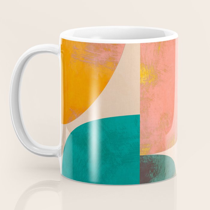 abstract painterly mid century shapes Coffee Mug Gallery Image 3