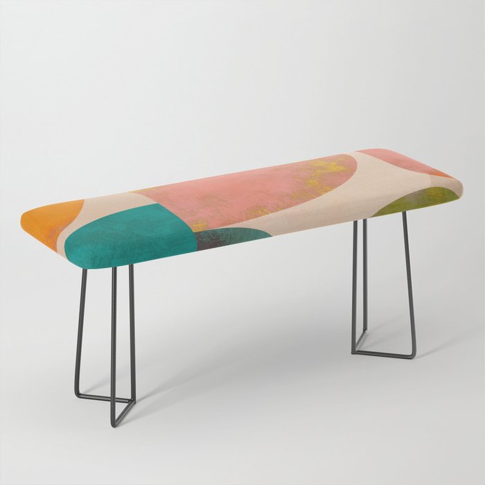 abstract painterly mid century shapes Bench Gallery Image 1