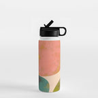 abstract painterly mid century shapes Water Bottle Gallery Image 1