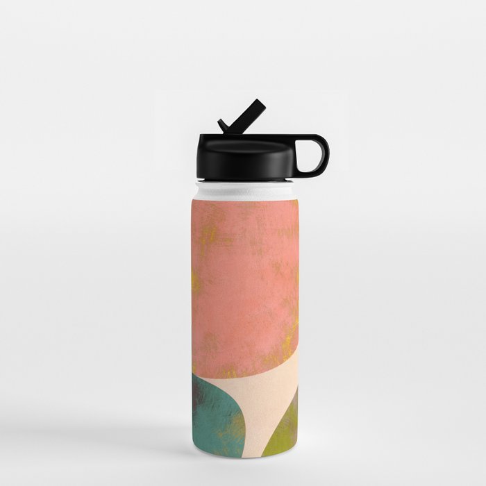 abstract painterly mid century shapes Water Bottle Gallery Image 1