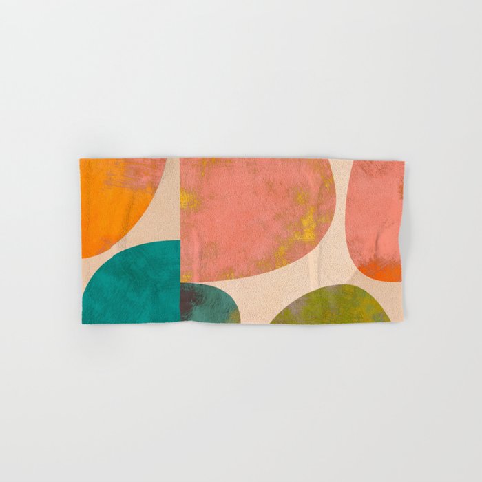 abstract painterly mid century shapes Bath Towel Gallery Image 1