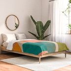 abstract painterly mid century shapes Comforter Gallery Image 2