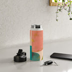 abstract painterly mid century shapes Water Bottle Gallery Image 4