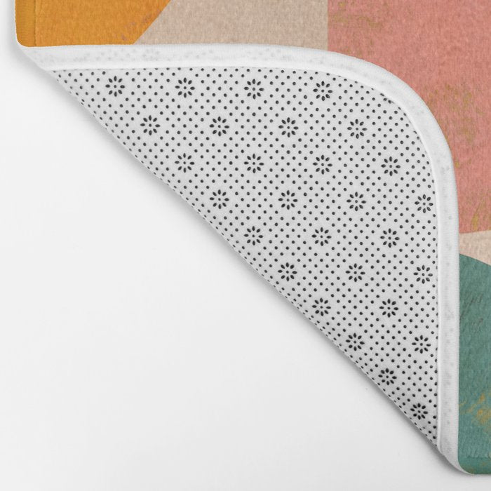abstract painterly mid century shapes Bath Mat Gallery Image 2