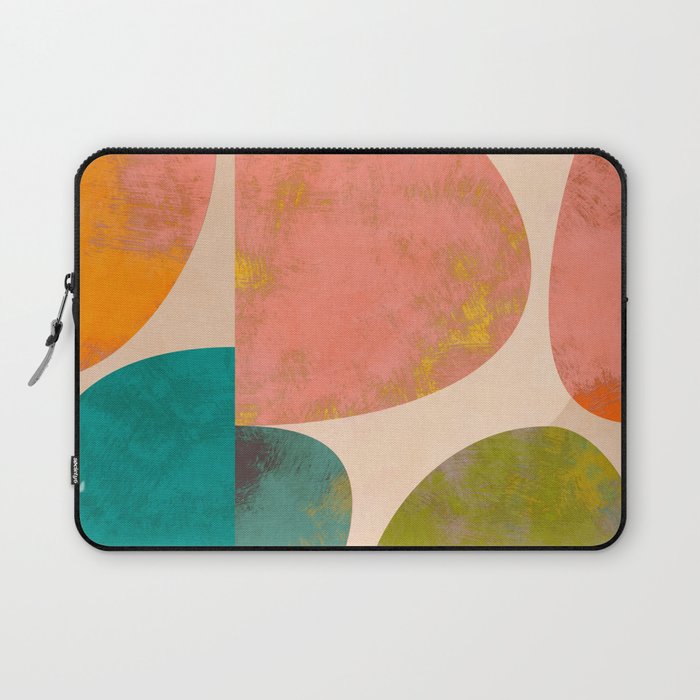 abstract painterly mid century shapes Laptop Sleeve Gallery Image 1