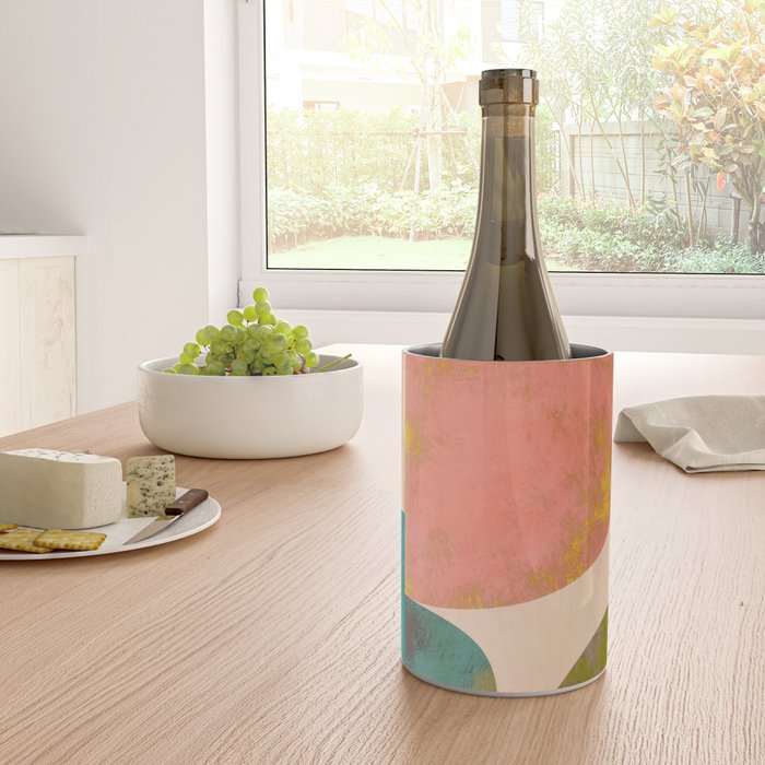 abstract painterly mid century shapes Wine Chiller Gallery Image 4