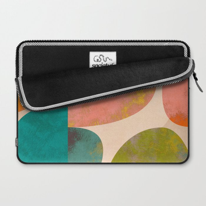 abstract painterly mid century shapes Laptop Sleeve Gallery Image 2