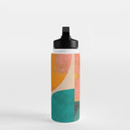 abstract painterly mid century shapes Water Bottle Gallery Image 3