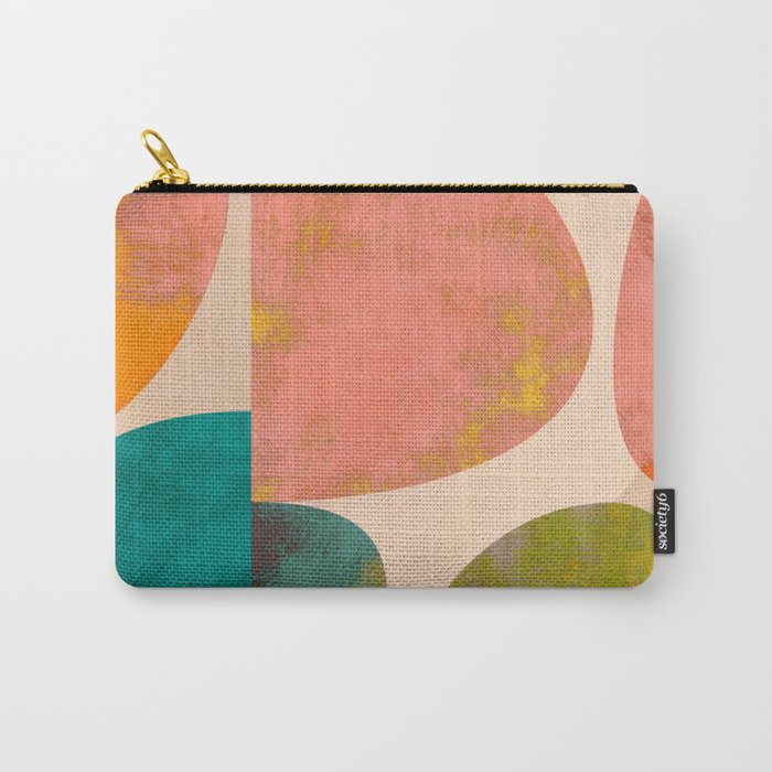 abstract painterly mid century shapes Carry All Pouch Gallery Image 1