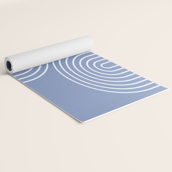Periwinkle Blue Minimalist Yoga Mat Gallery Image 2