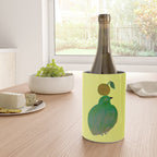 Fat Round Bird and Orange - Green and Yellow Wine Chiller Gallery Image 4