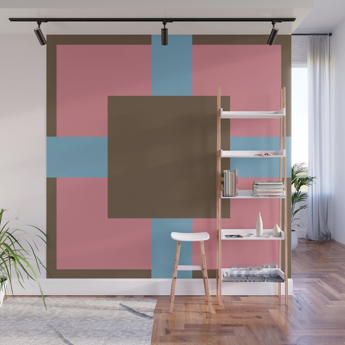 Geometric Warm Revival Block Wall Mural Gallery Image 1