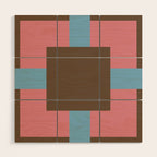 Geometric Warm Revival Block Wood Wall Art Gallery Image 1