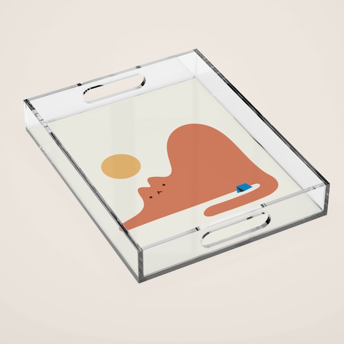 Cat Landscape 118C: Purrfect Campsite C Acrylic Tray Gallery Image 1