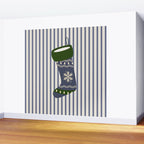 Christmas Stocking Blue Wall Mural Gallery Image 2