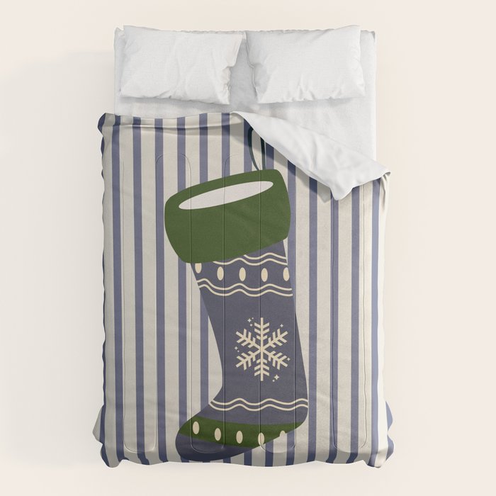 Christmas Stocking Blue Comforter Gallery Image 1