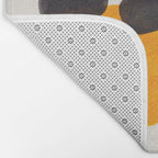 Minimalist Modern Mid Century Colorful Abstract Shapes Primary Colors Yellow Orange Blue Bubbles Bath Mat Gallery Image 2