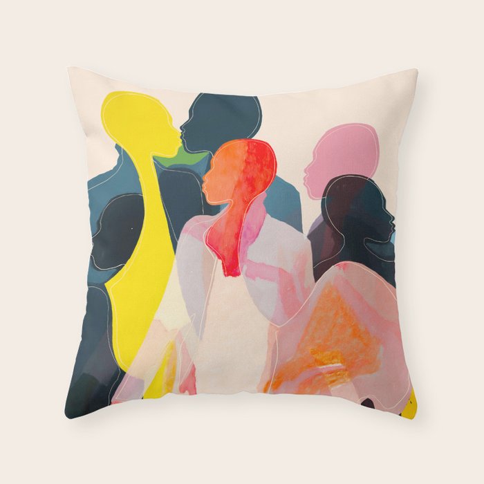 Abstract Figures Throw Pillow Gallery Image 1