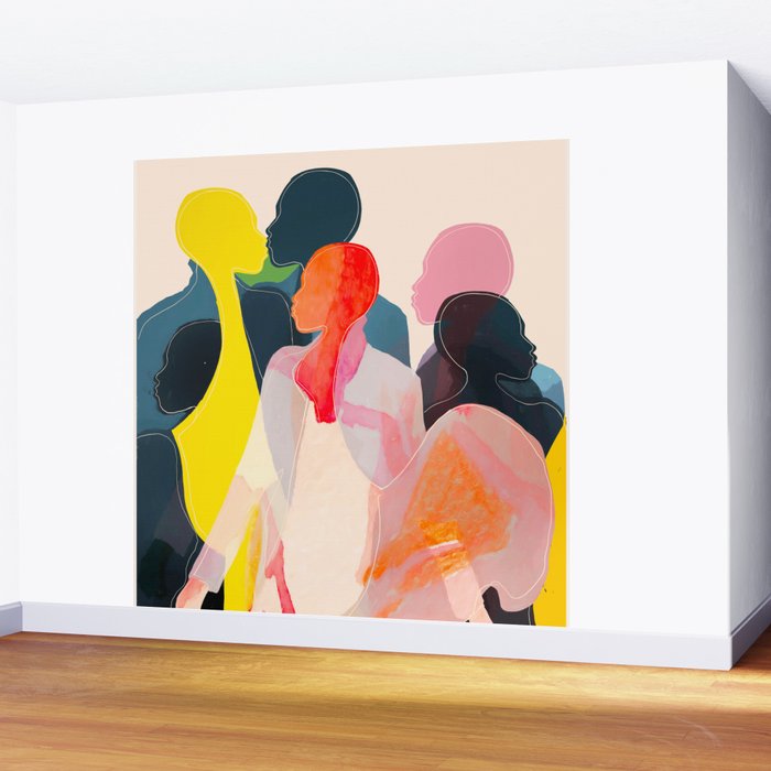 Abstract Figures Wall Mural Gallery Image 2