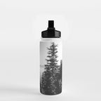 Mountain Lake Forest Black and White Nature Photography Water Bottle Gallery Image 2