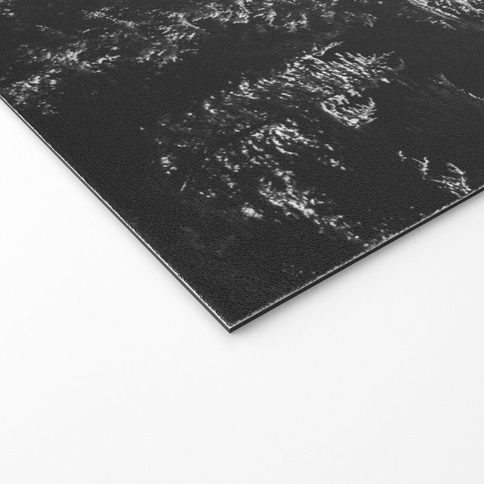 Mountain Lake Forest Black and White Nature Photography Welcome Mat Gallery Image 2