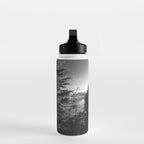 Mountain Lake Forest Black and White Nature Photography Water Bottle Gallery Image 3