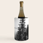 Mountain Lake Forest Black and White Nature Photography Wine Chiller Gallery Image 3