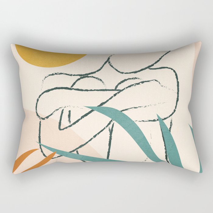 Minimal Line in Nature I Rectangular Pillow Gallery Image 2