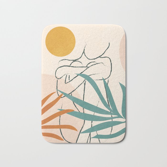 Minimal Line in Nature I Bath Mat Gallery Image 1