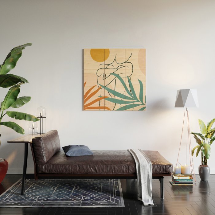 Minimal Line in Nature I Wood Wall Art Gallery Image 2