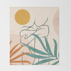 Minimal Line in Nature I Throw Blanket Gallery Image 2