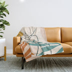 Minimal Line in Nature I Throw Blanket Gallery Image 1