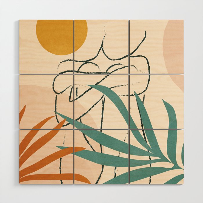 Minimal Line in Nature I Wood Wall Art Gallery Image 1
